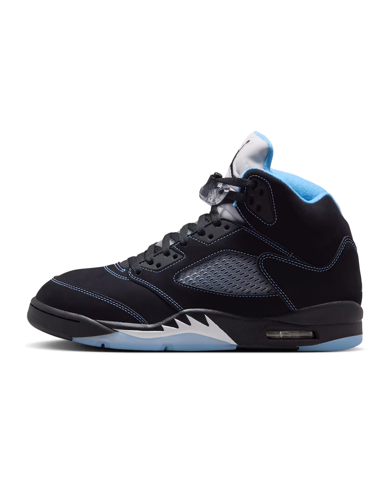 Air Jordan 5 Black Carolina Black and University Blue