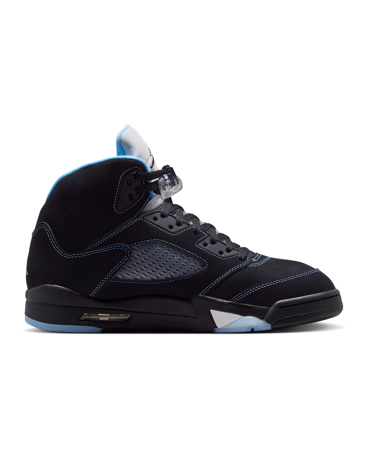 Air Jordan 5 Black Carolina Black and University Blue - 2