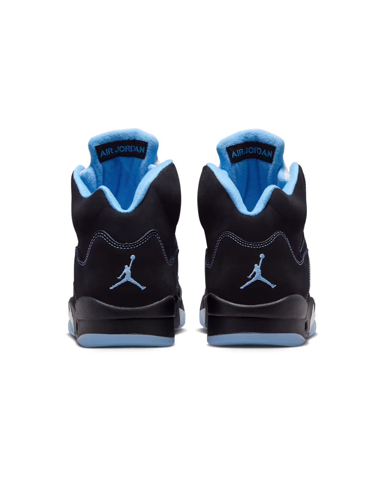 Air Jordan 5 Black Carolina Black and University Blue - 4