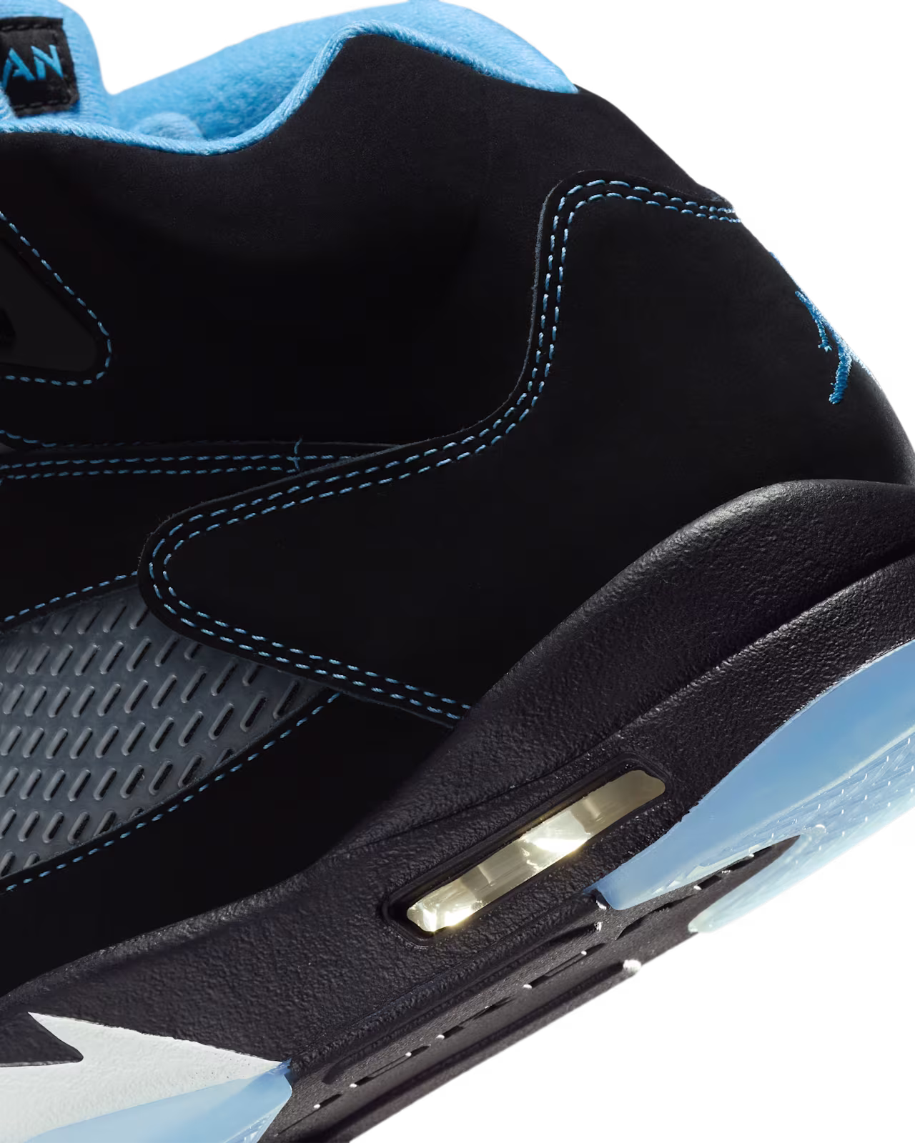 Air Jordan 5 Black Carolina Black and University Blue - 7